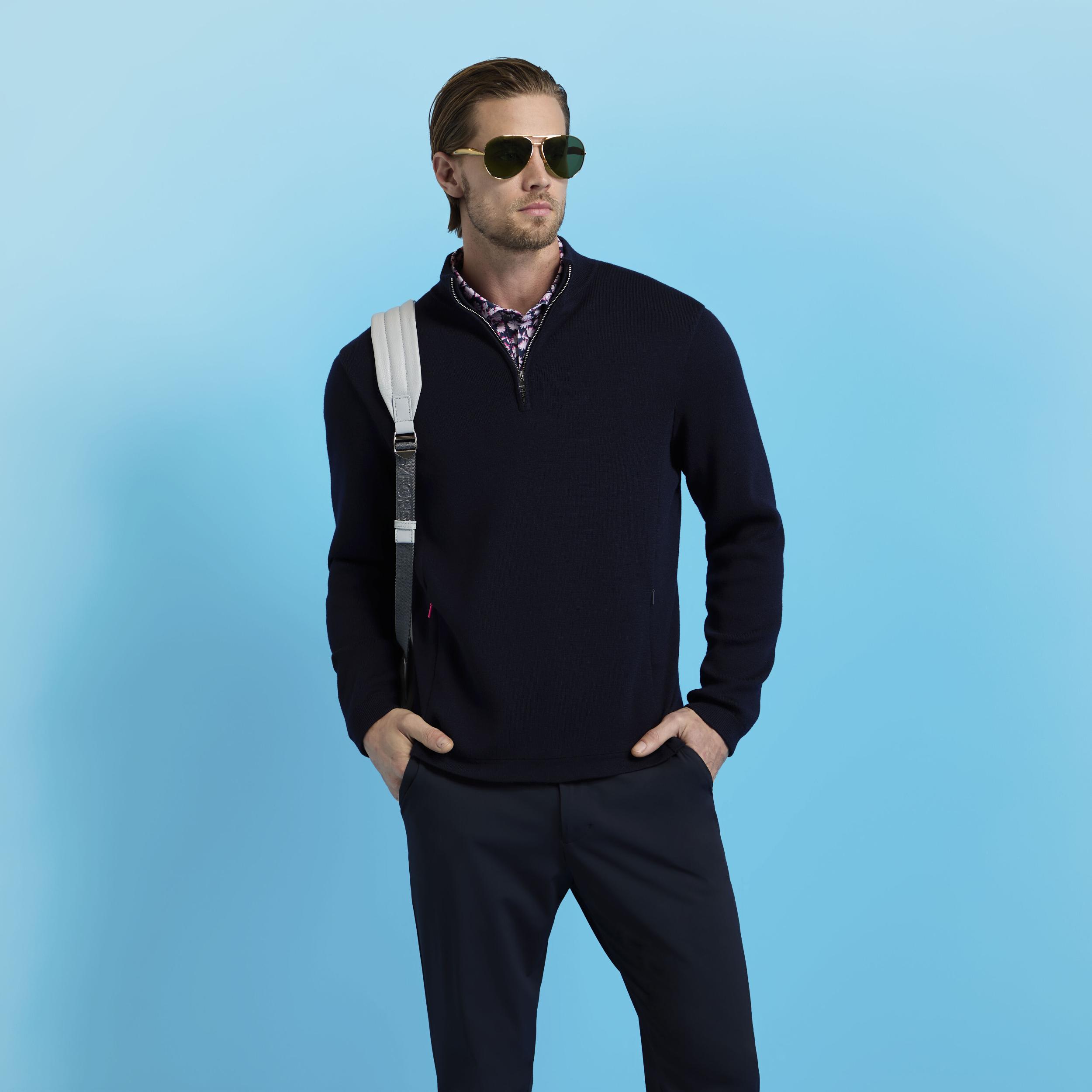 MERINO WOOL WINDBREAKER PULLOVER Product Image