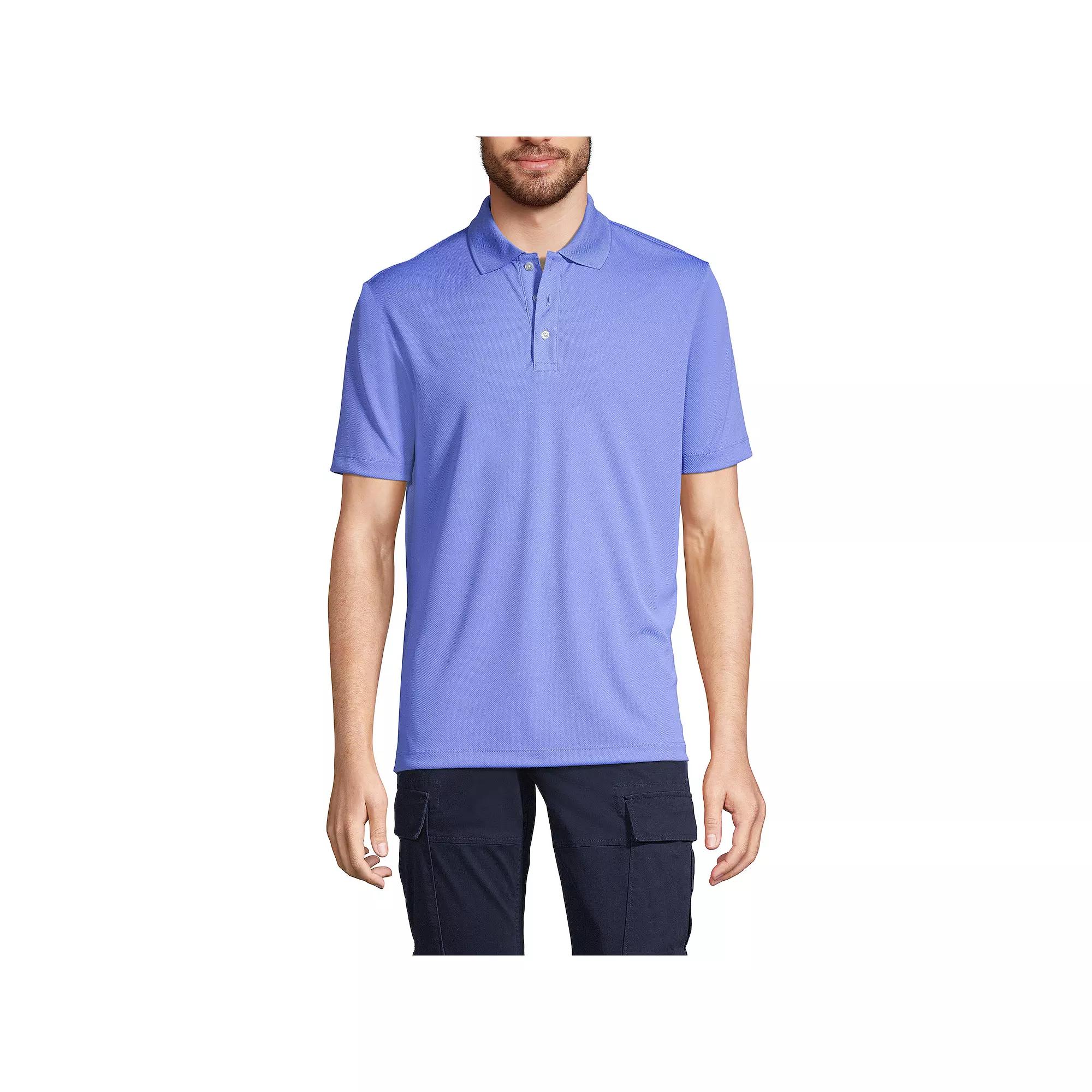 Men's Lands' End Short Sleeve Moisture-Wicking Active Polo Shirt,  Product Image