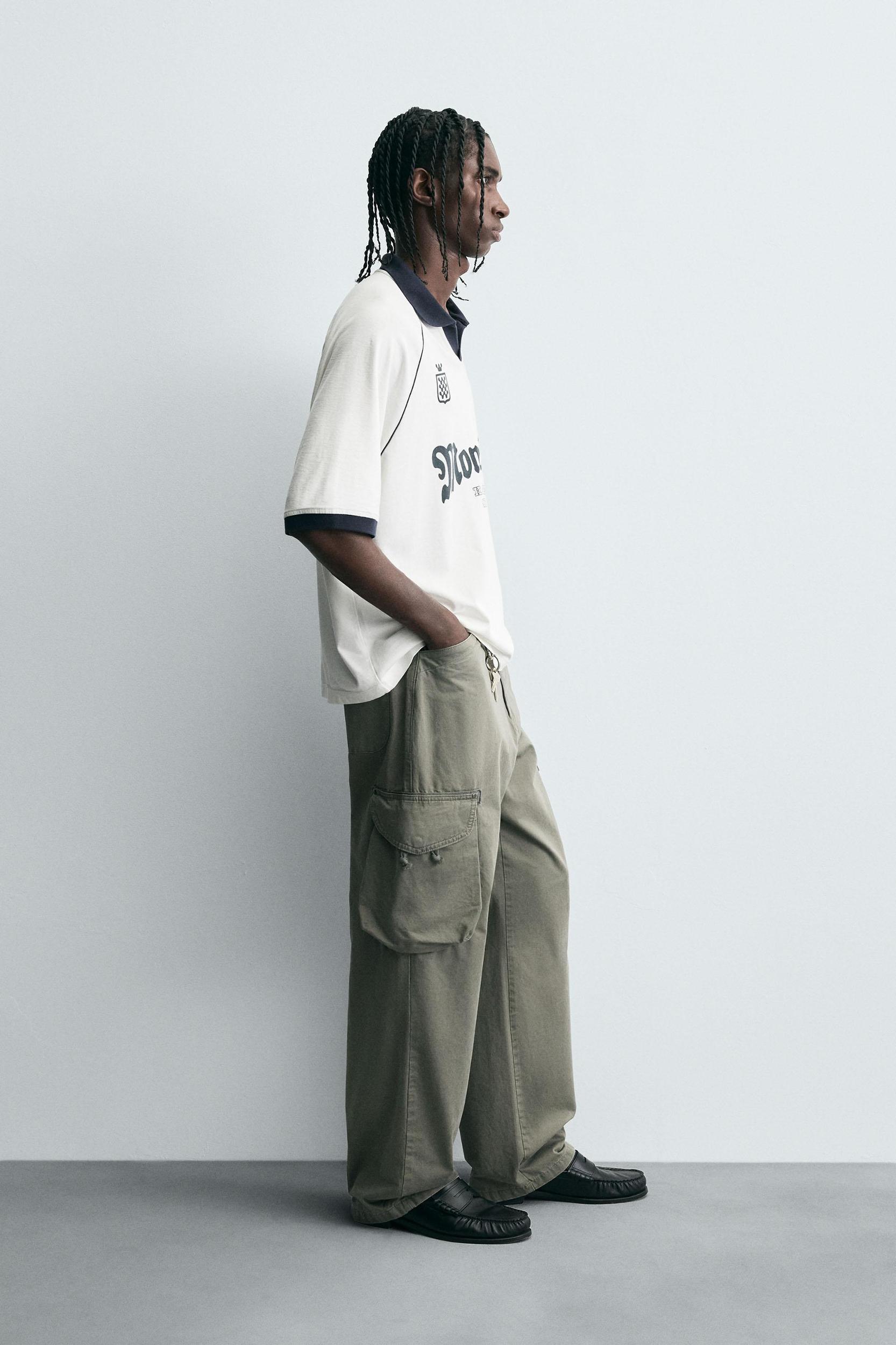 RETRO FOOTBALL PRINT POLO SHIRT Product Image