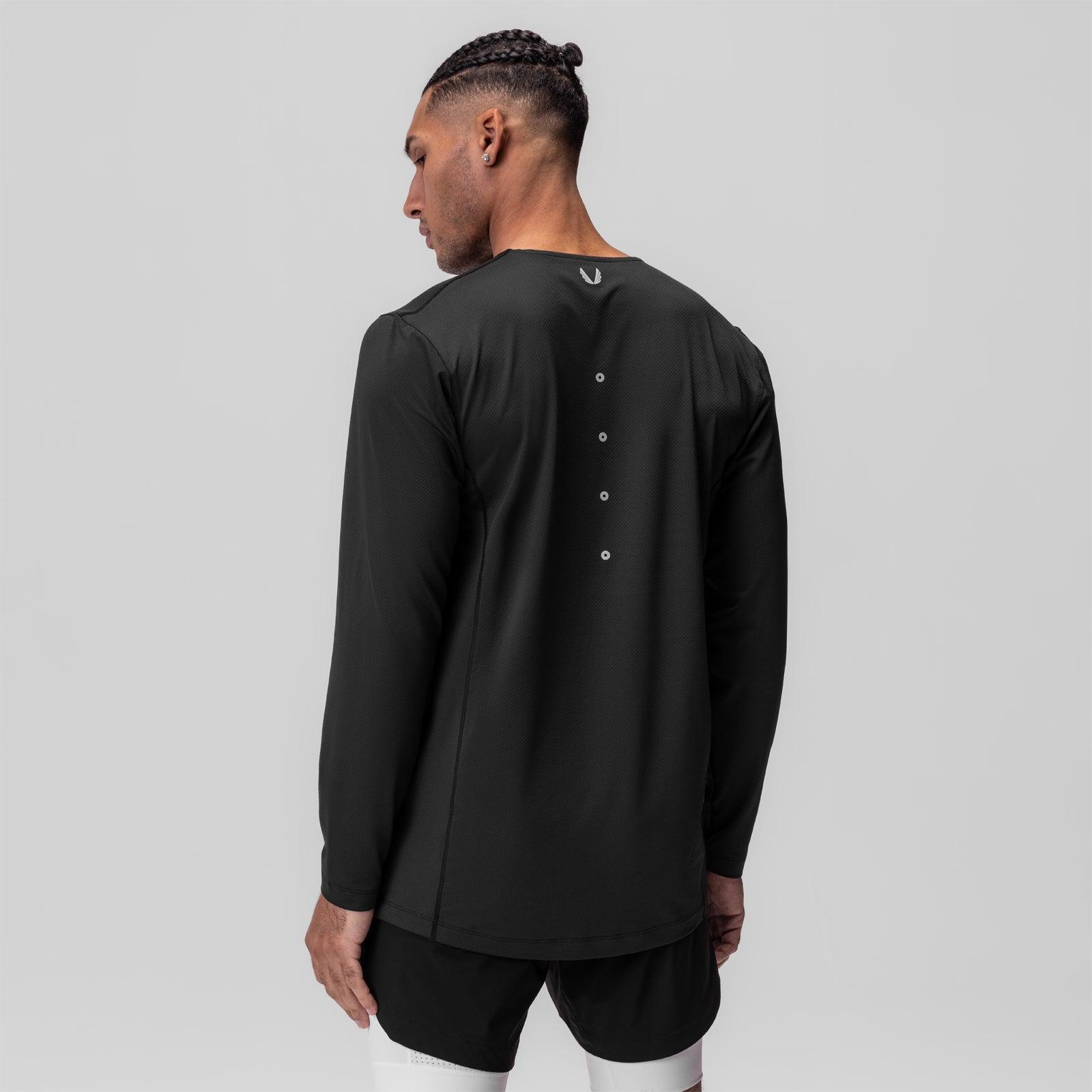 0907. AeroSilver® Training Long Sleeve - Black "Space Bracket" Product Image