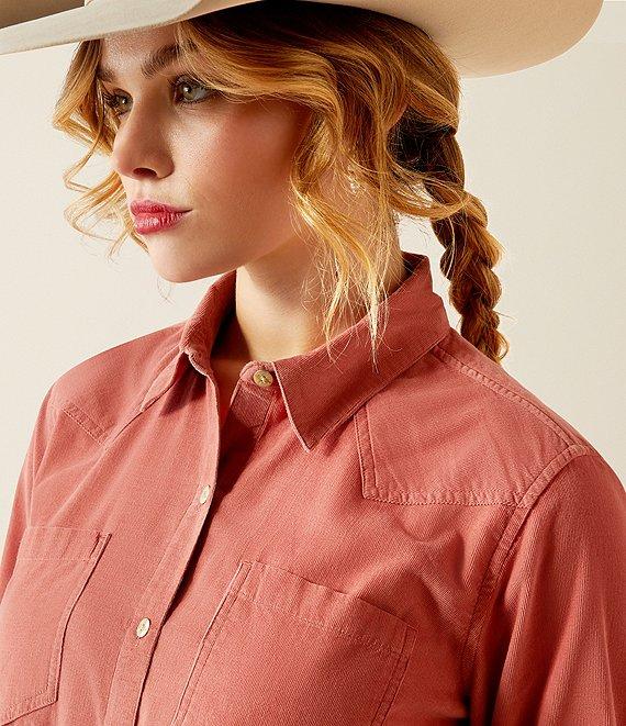 Ariat Billie Jean Corduroy Point Collar Western Yoke Long Sleeve Button Front Shirt Product Image