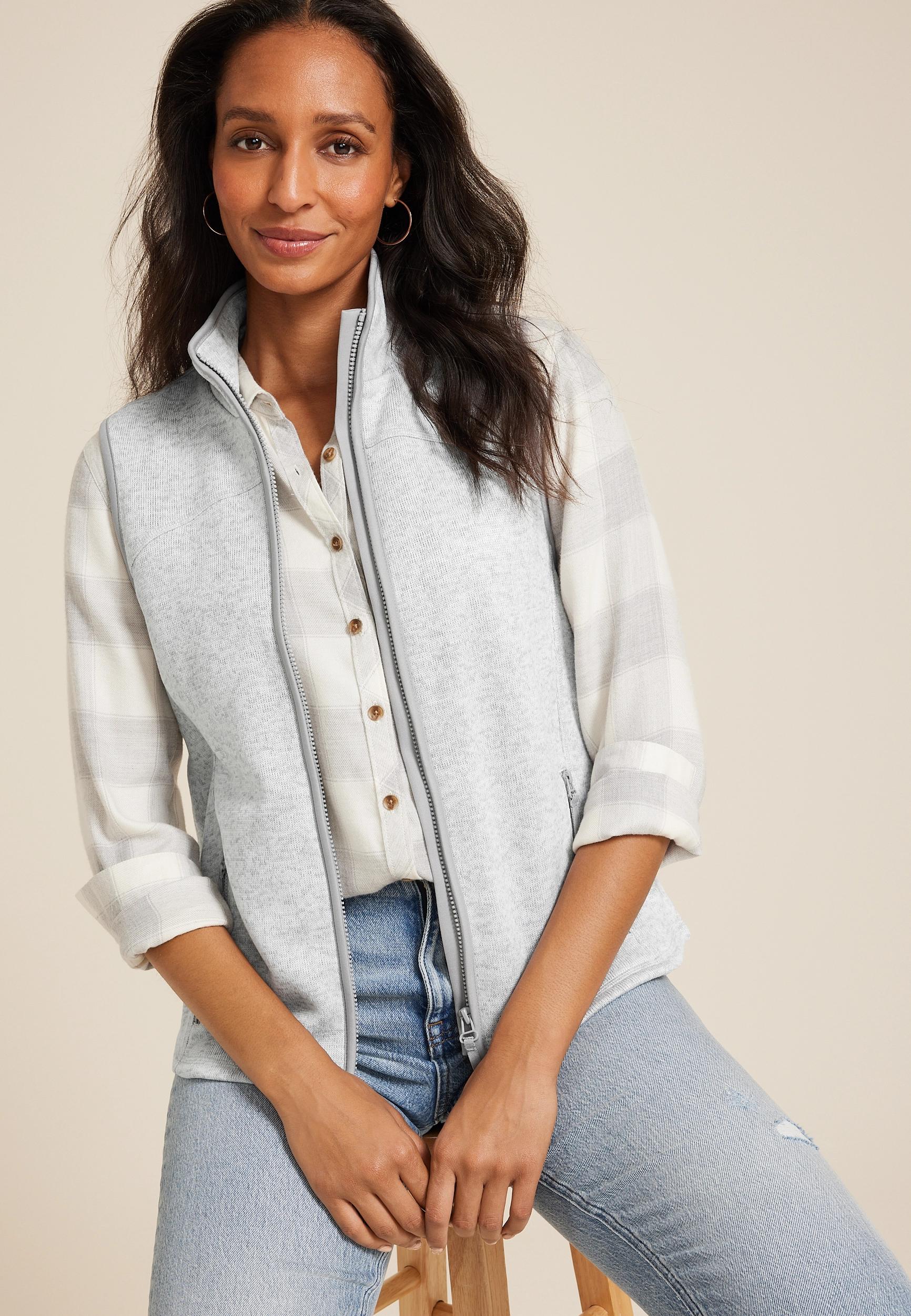Maurices Womens Lightweight Full Zip Fleece Vest Product Image