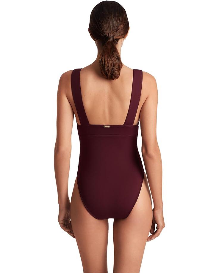 Pearl Novelty Vneck One-Piece Product Image