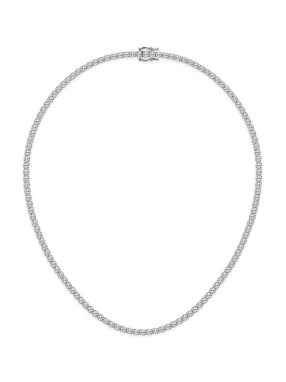 Womens 14K White Gold & Lab-Grown Diamond Tennis Necklace/5.00-20.00 TCW Product Image