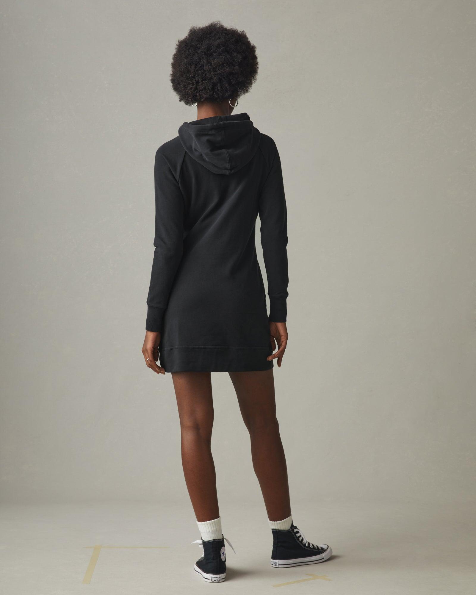 Women's Hoodie Dress - Black Female Product Image