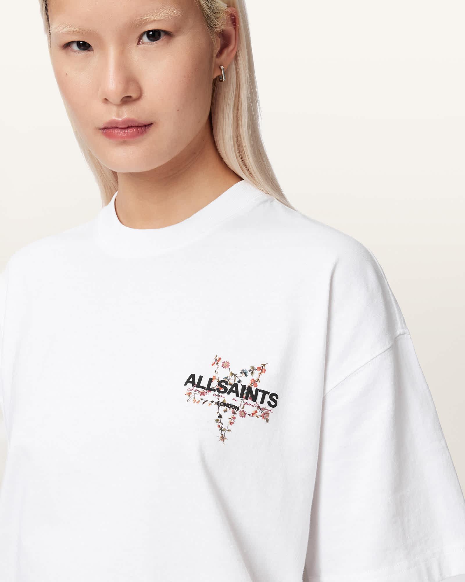 Pentacle Oversized Etta T-Shirt Optic White | ALLSAINTS US Product Image
