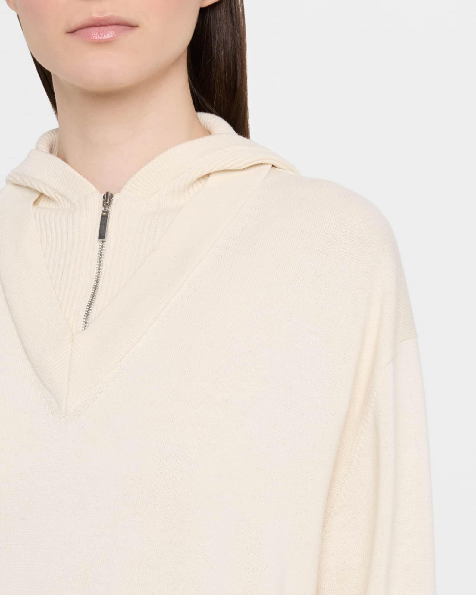 Layered Knit Hoodie Product Image