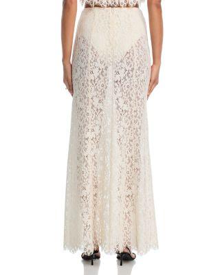 Oxford Floral Lace A Line Skirt Product Image