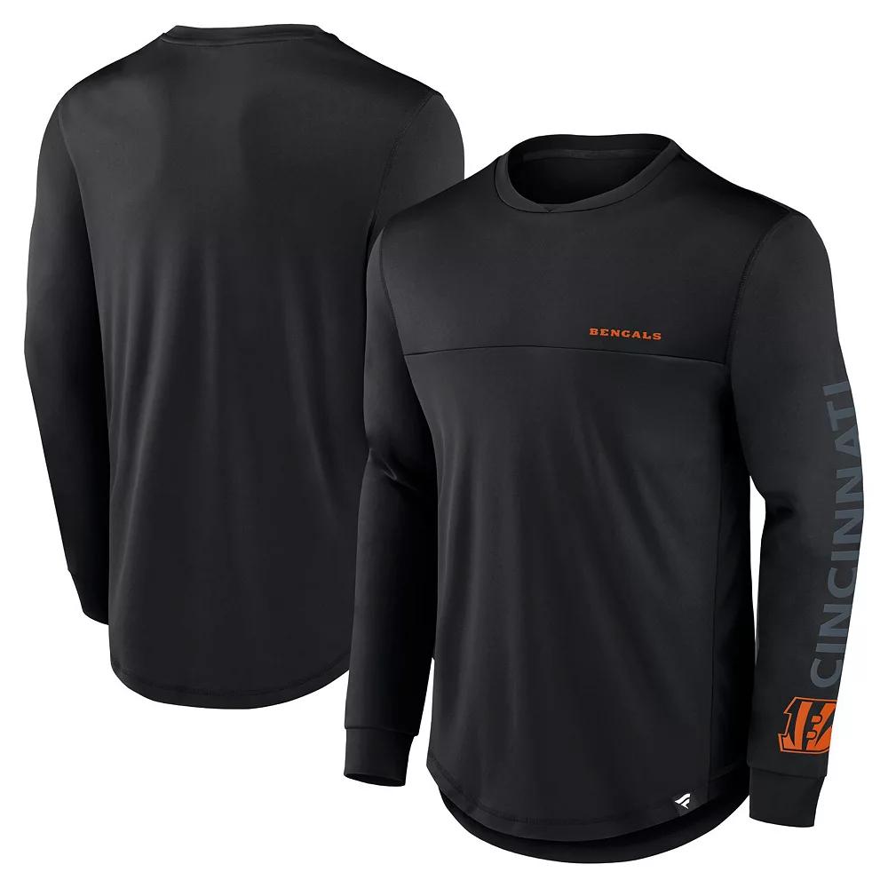 Men's Fanatics Black Cincinnati Bengals Blackout Long Sleeve T-Shirt,  Product Image