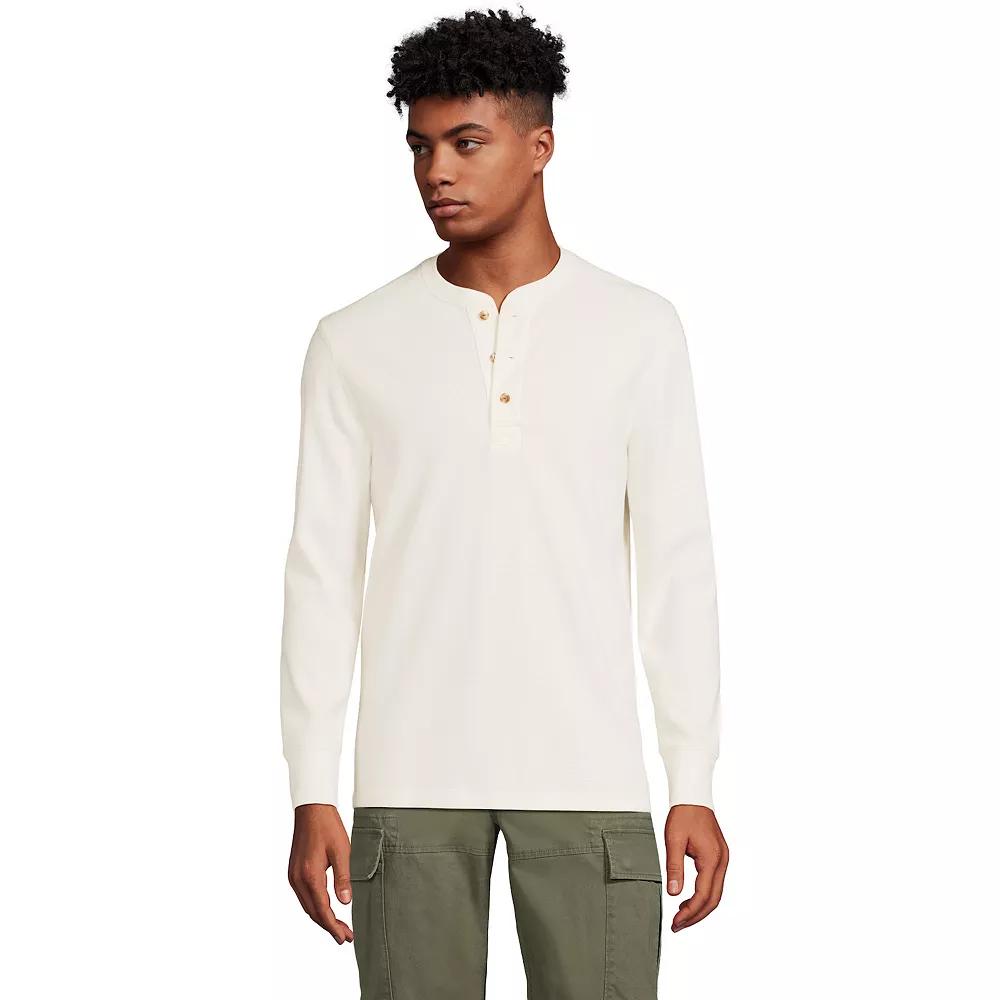 Men's Lands' End Comfort-First Regular-Fit Thermal Waffle Henley,  Product Image