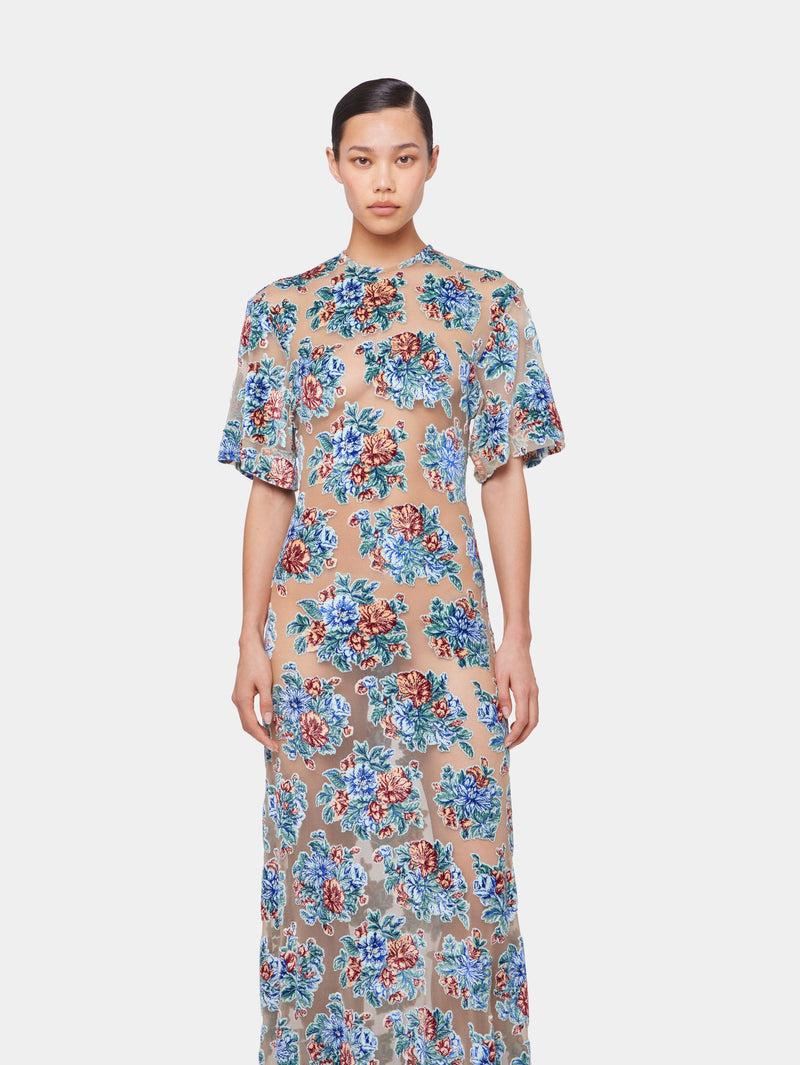 LONG DRESS IN FLORAL JACQUARD Product Image