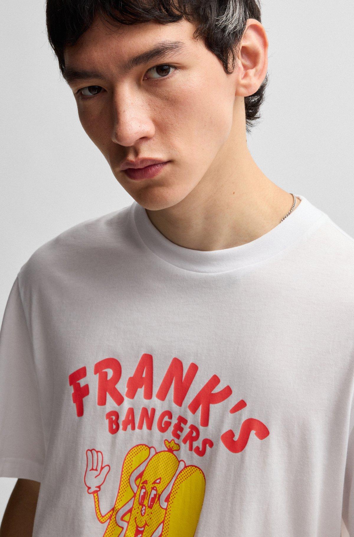 Cotton-jersey regular-fit T-shirt with seasonal artwork Product Image