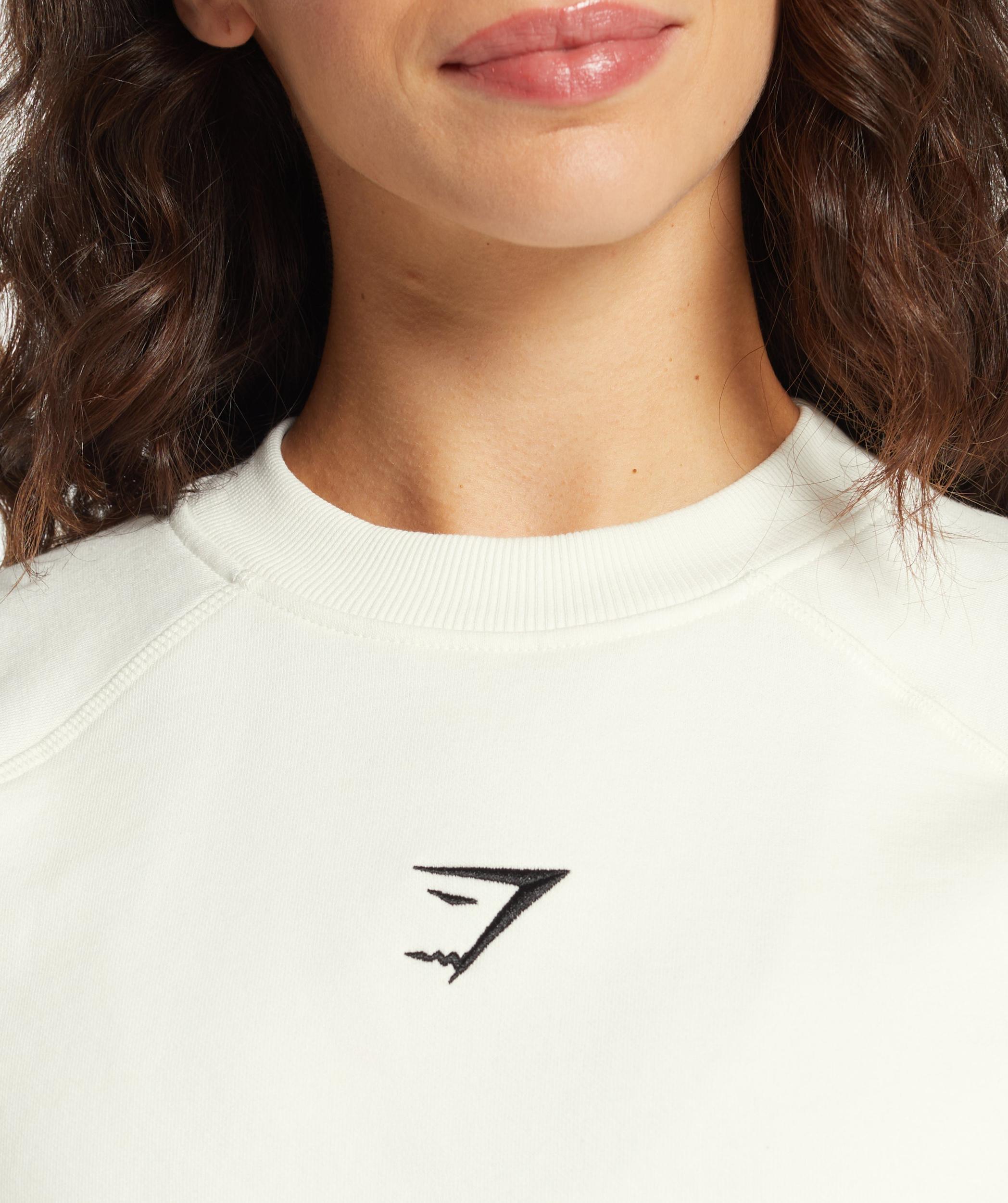 Gymshark Training Oversized Fleece Sweatshirt - Soft White Female Product Image