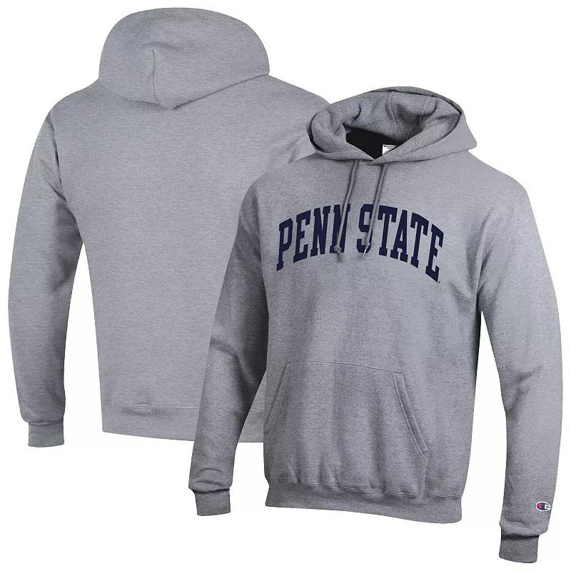Men's Champion Heather Gray Penn State Nittany Lions Basic Arch Fleece Pullover Hoodie,  Product Image