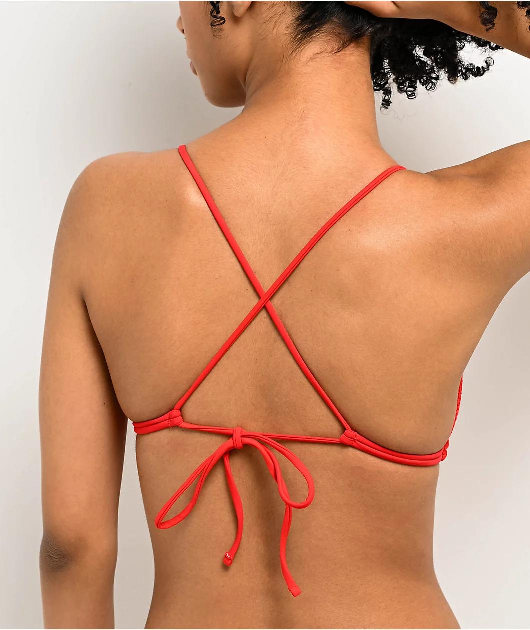 Damsel Rita Summertime Red Triangle Bikini Top Product Image