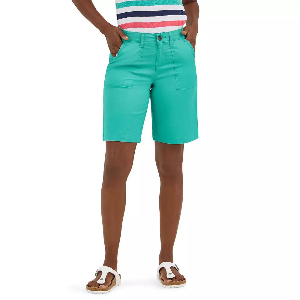 Women's Lee® Ultra Lux Comfort Flex to Go Utility Bermuda Shorts, Size: 4, Grassy Green Product Image