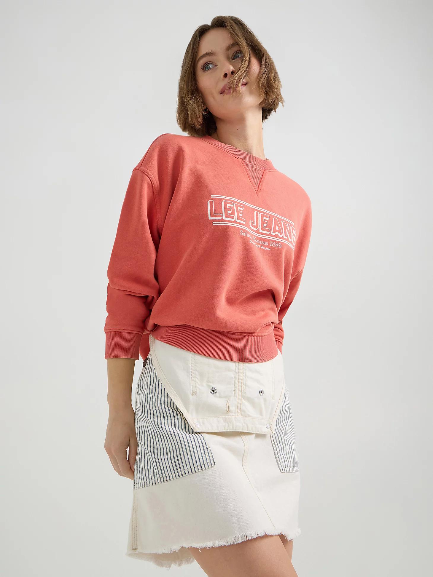 Women's Lee Jeans Crew Neck Graphic Sweatshirt | Women's Tops & Tees | Lee® Product Image