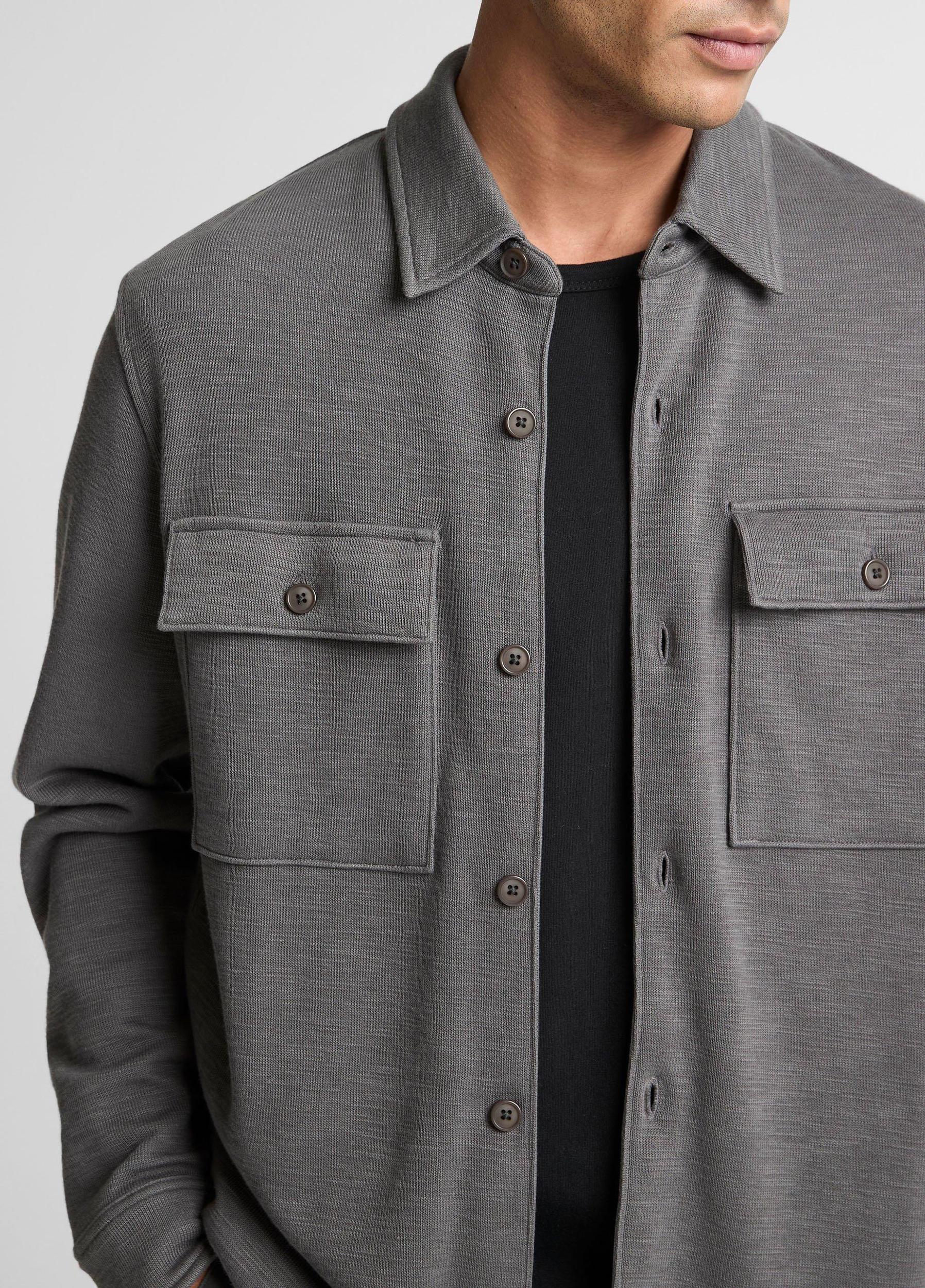 Double-Slub Cotton-Blend Shirt Jacket Product Image