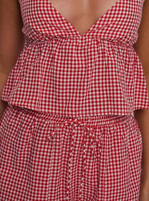 Lille Set Red Gingham Product Image