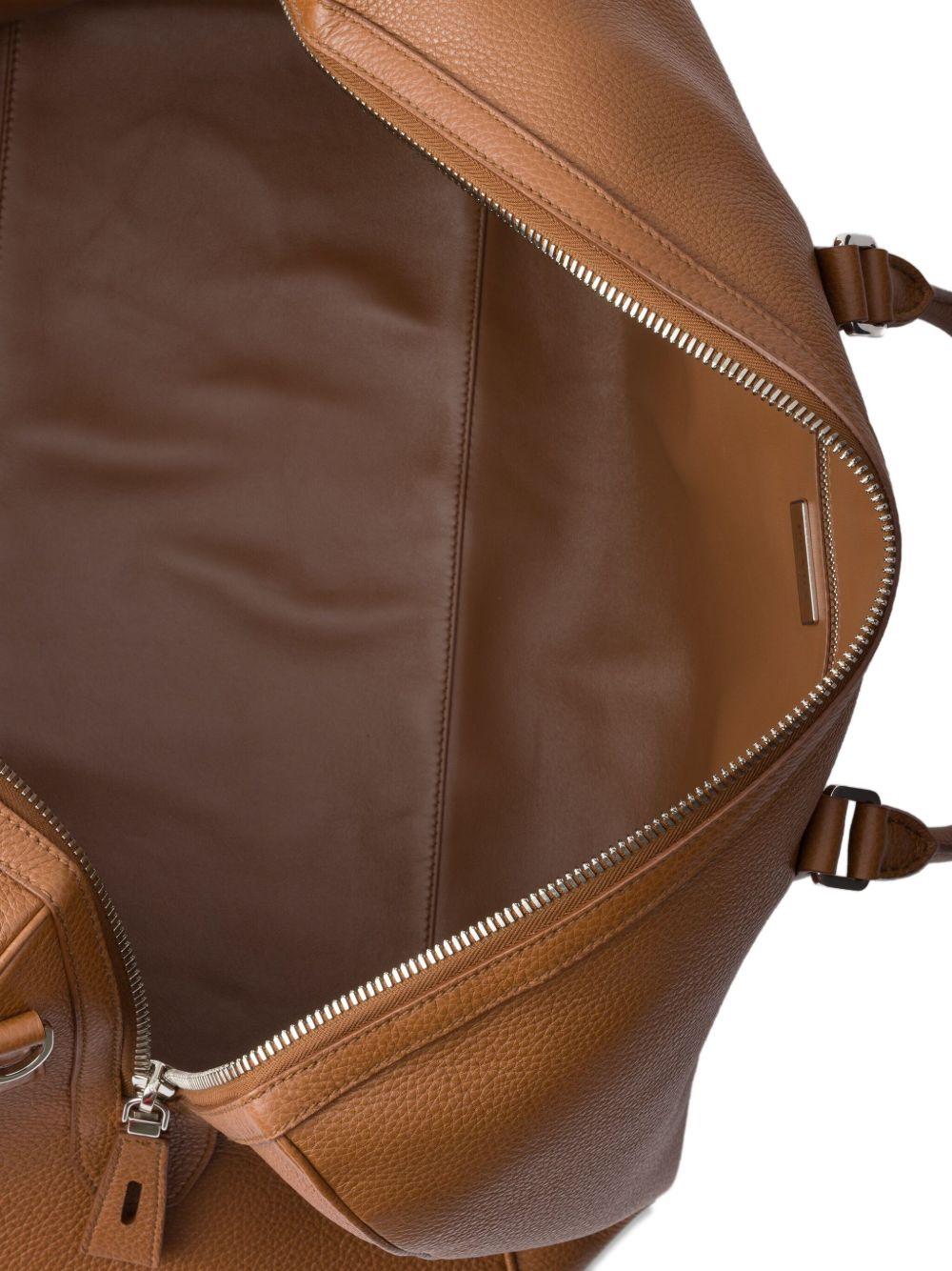 textured leather duffle bag Product Image