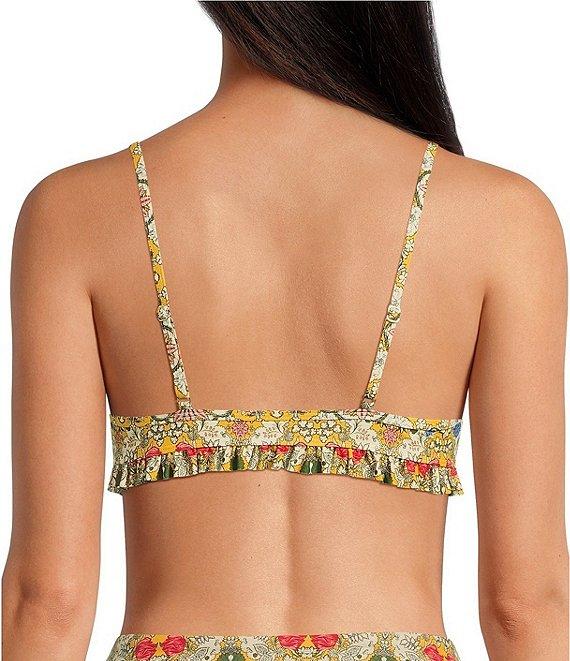 A Loves A Versailles Floral Ruffle High Waisted Swim Bottom Product Image