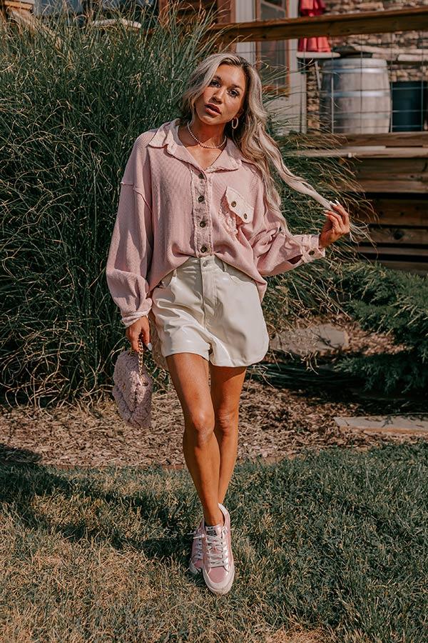 Lovely Views Waffle Knit Button Up Product Image