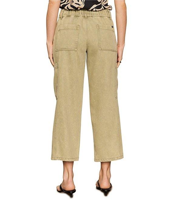 Sanctuary Area Tencel Twill Wide Leg Cropped Cargo Pants Product Image