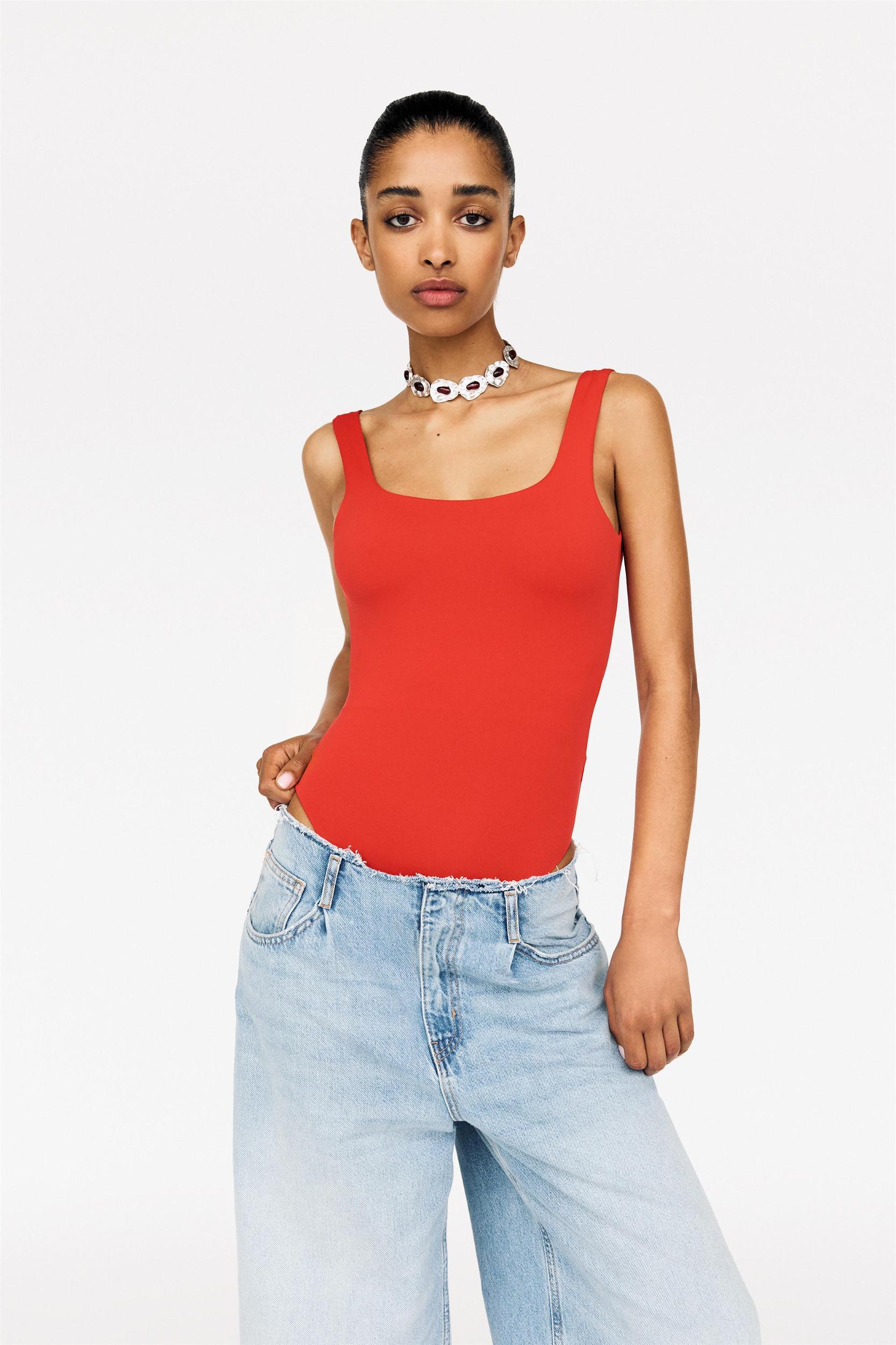 Strappy polyamide bodysuit Product Image