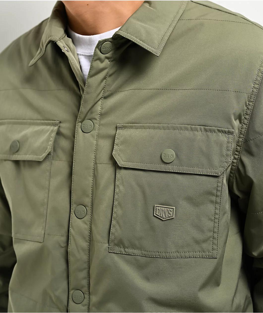 Dravus Daily Quilted Deep Lichen Shacket Product Image