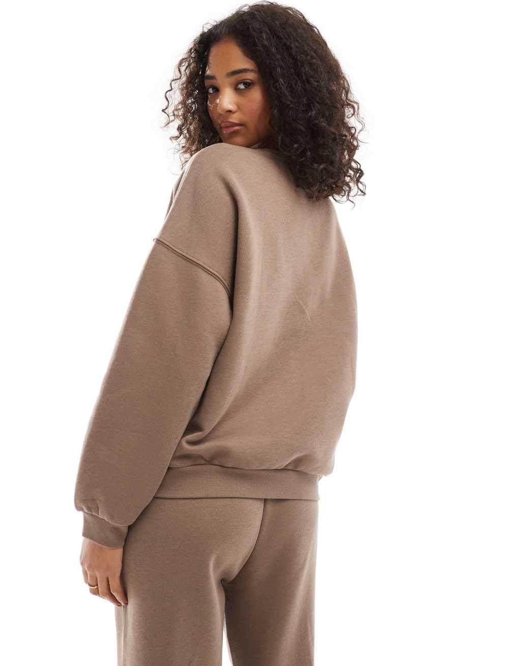 Vero Moda oversized sweatshirt in brown - part of a set Product Image