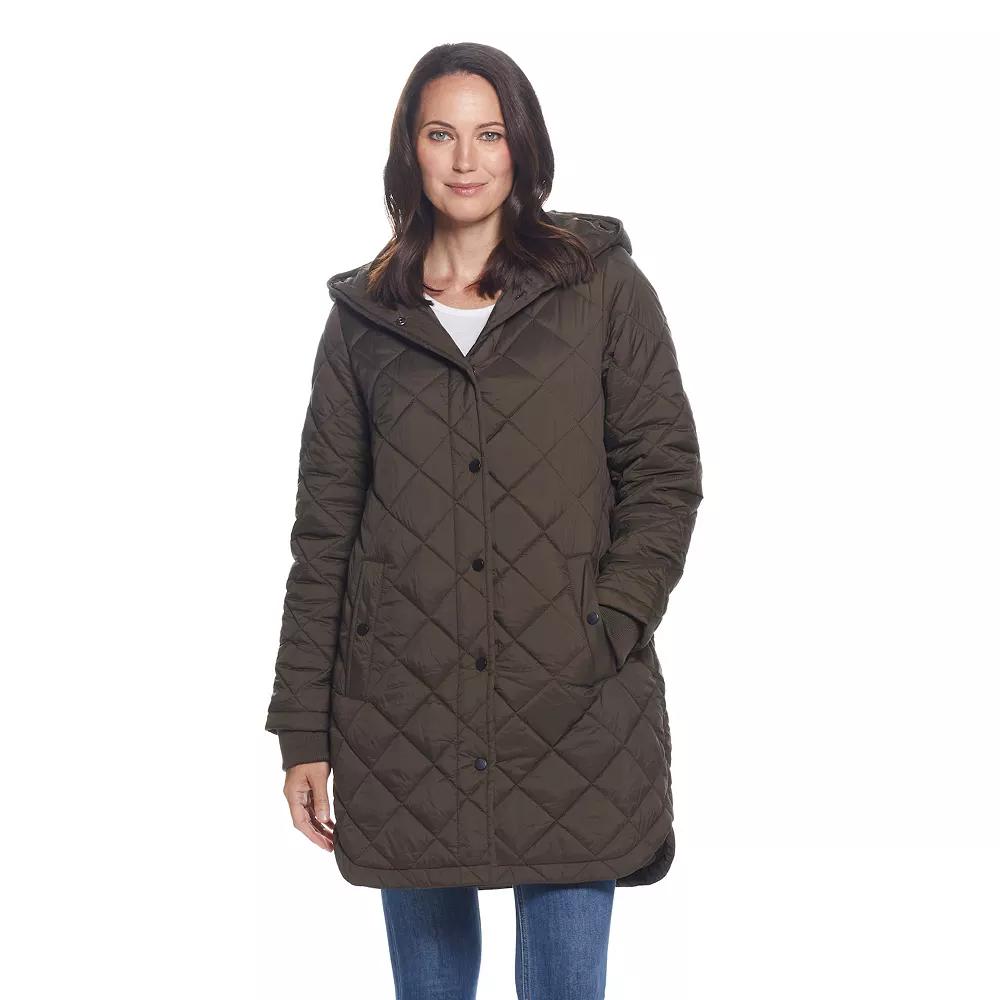 Women's Weathercast Hooded Quilted Duffle Jacket,  Product Image