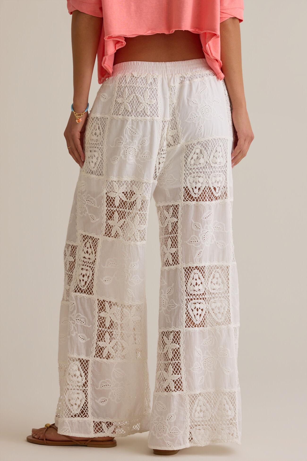 Hibiscus Patchwork Crochet Pant Product Image