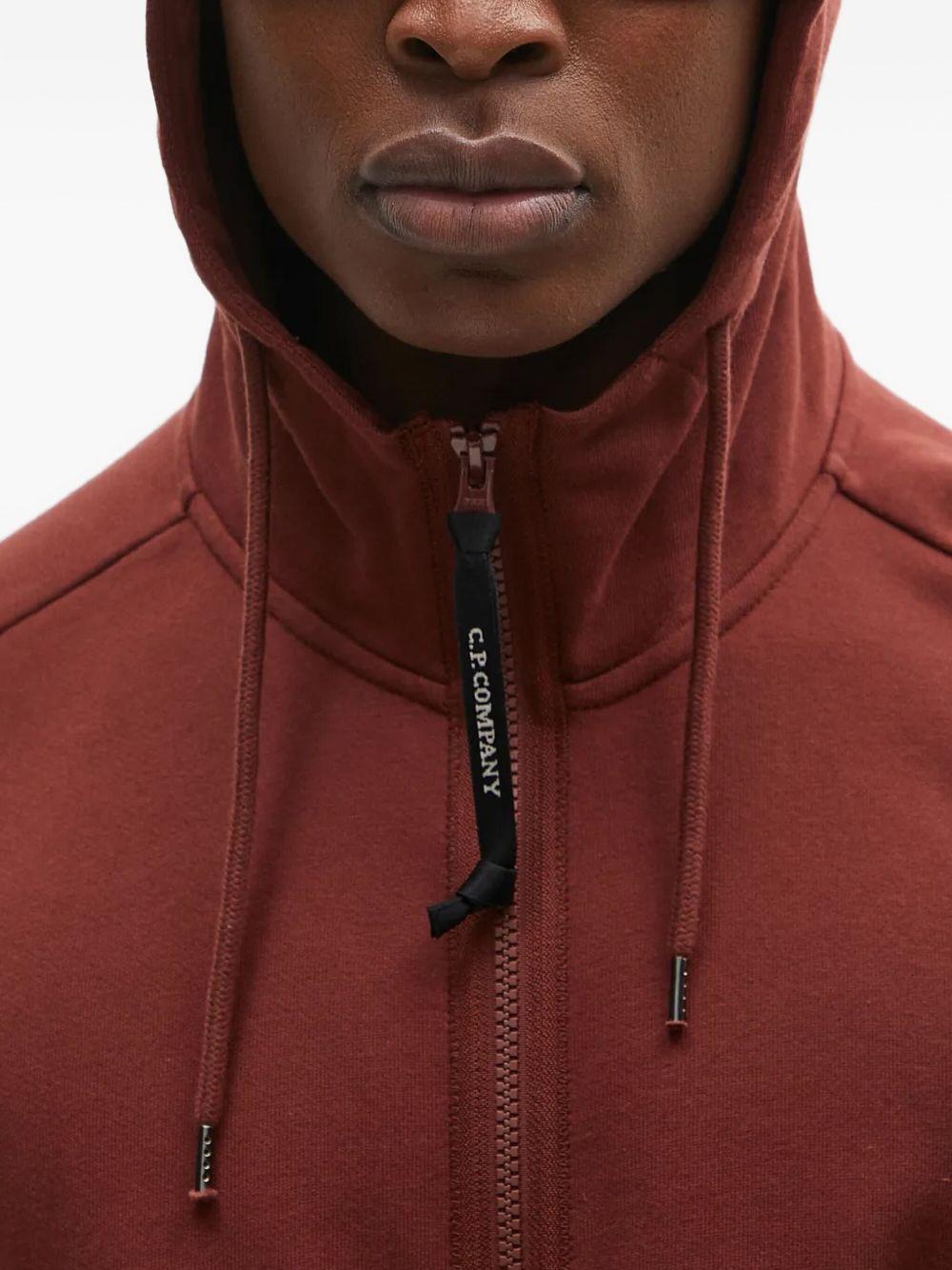 Goggle-hood zip-up hoodie Product Image