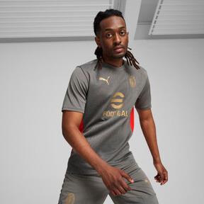 PUMA AC Milan Men's Training Jersey in Flat Medium Grey/For All Time Red Product Image