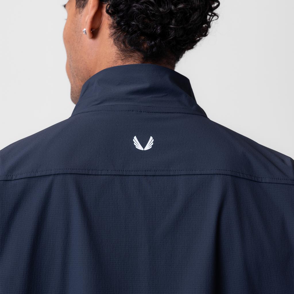 0970. Ripstop Quarter Zip Jacket - Navy Product Image