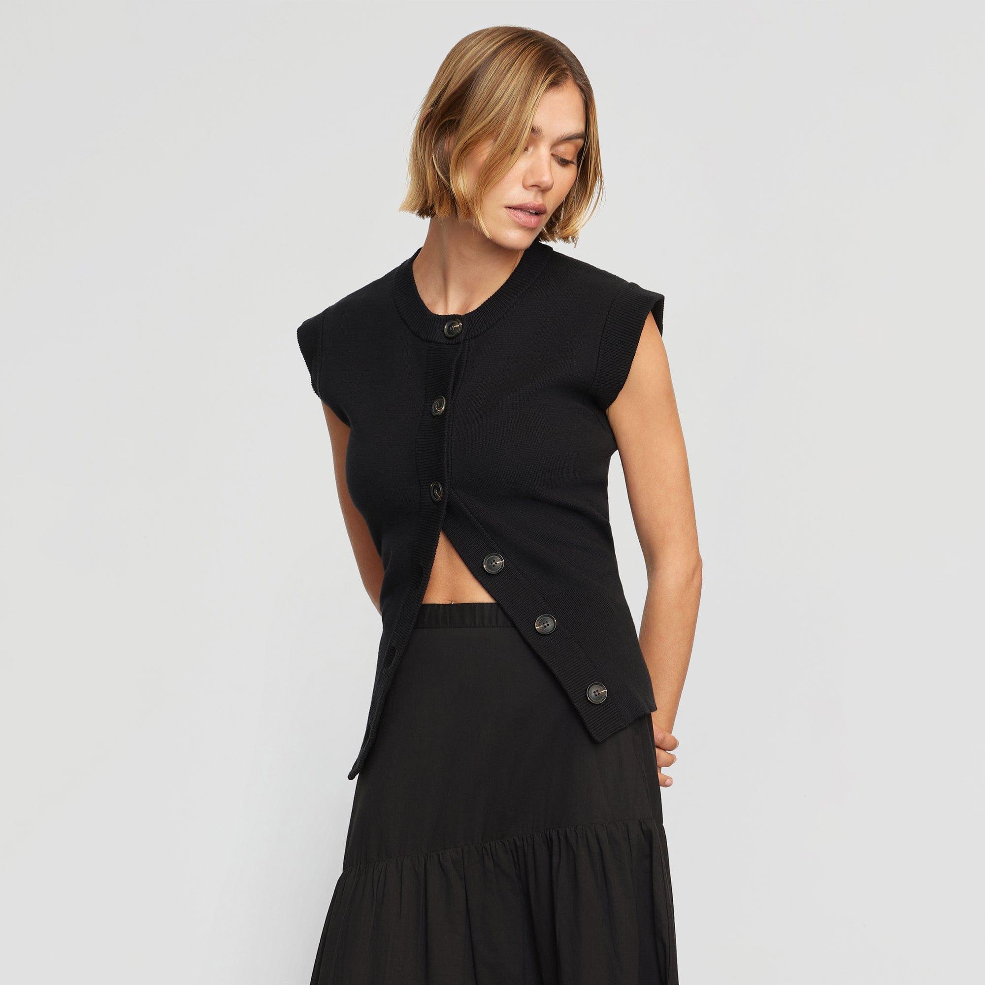 Solea Button Knit Vest Product Image