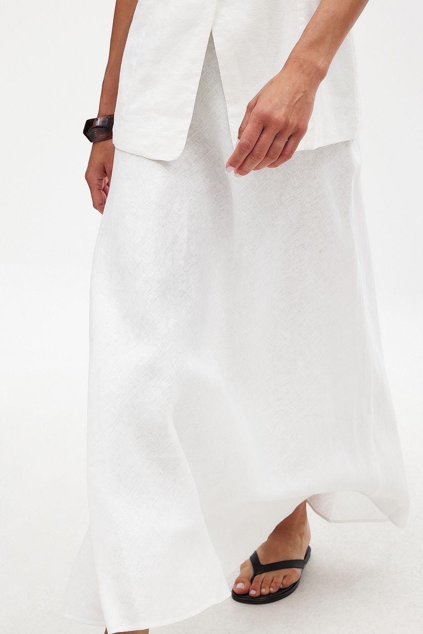 Linen A-line Maxi Skirt Product Image