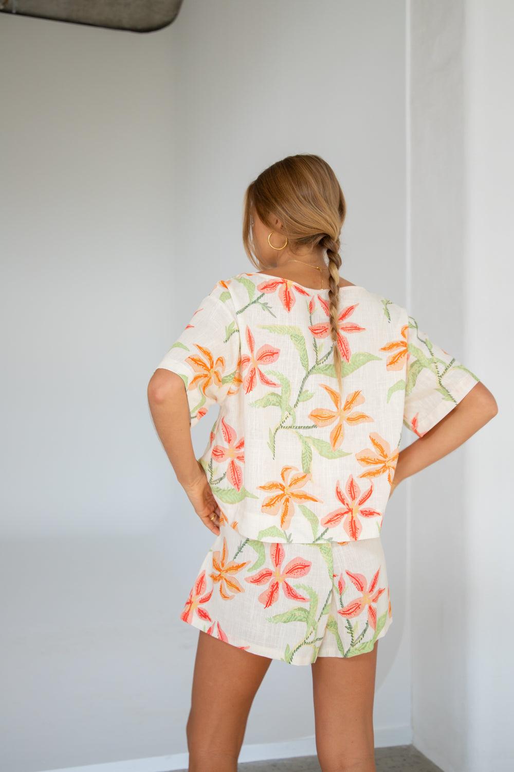 Sheer Glow Shorts Lillies Product Image