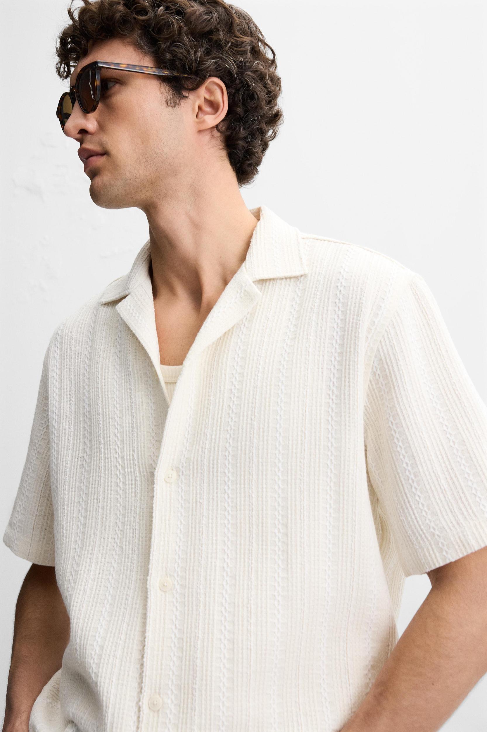 TEXTURED STRIPED SHIRT Product Image