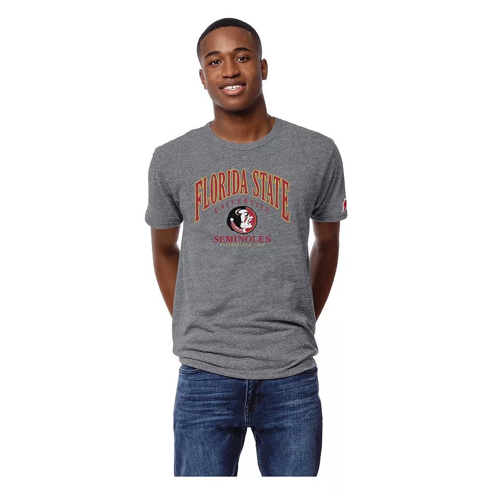 Men's League Collegiate Wear Heather Gray Florida State Seminoles Tall Arch 2.0 Victory Falls Tri-Blend T-Shirt,  Product Image