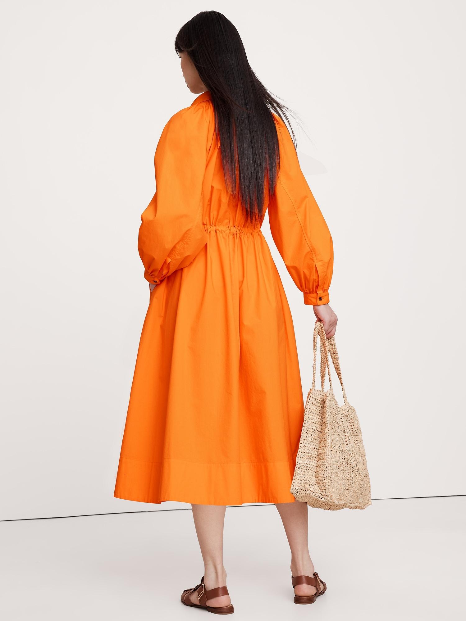 Cotton Poplin Midi Shirtdress Product Image