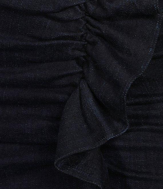 COREY LYNN CALTER Minka Stretch Denim Ruffle Mini Skirt Product Image