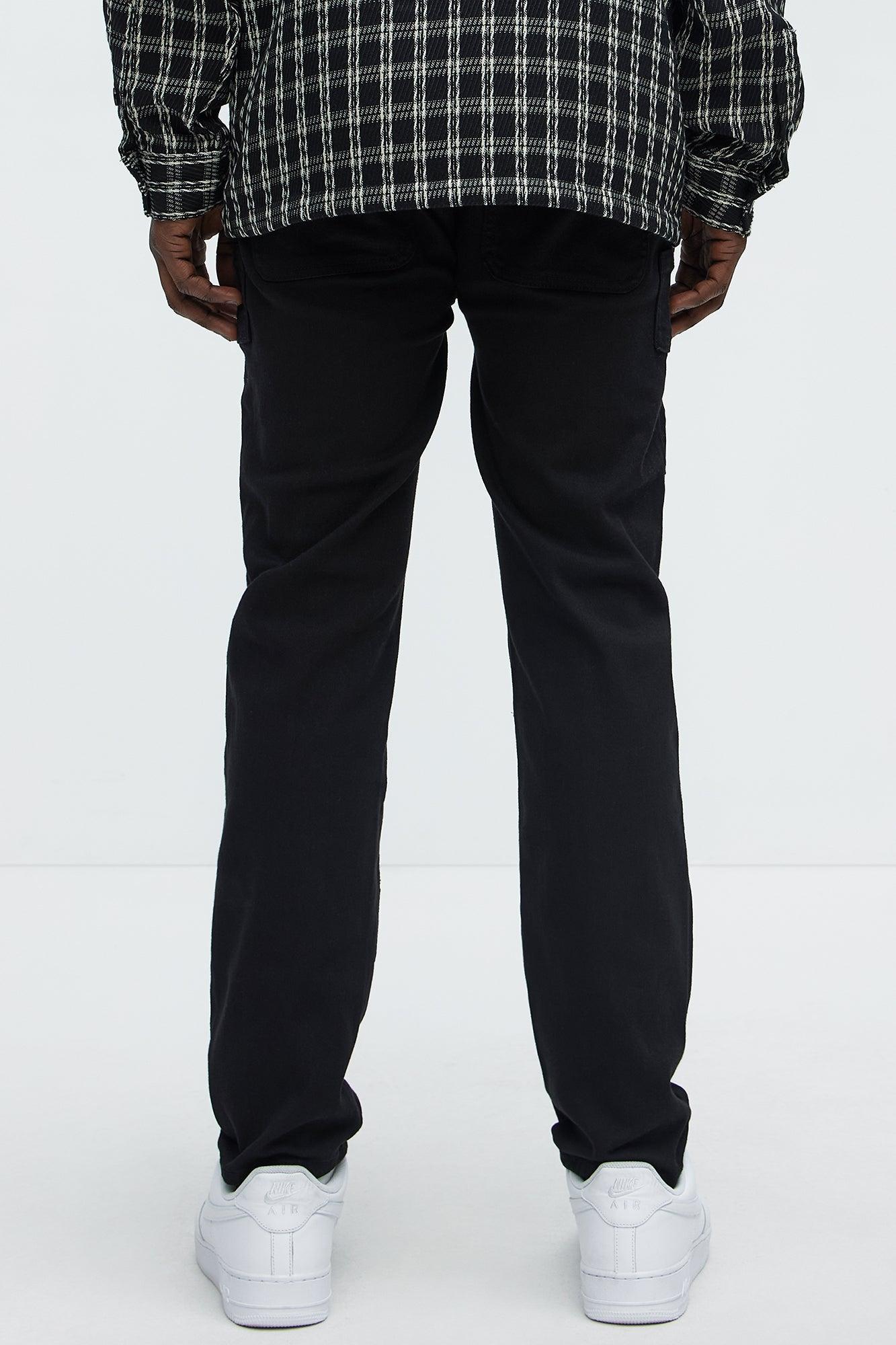 Slim Clyde Twill Cargo Pants - Black Product Image