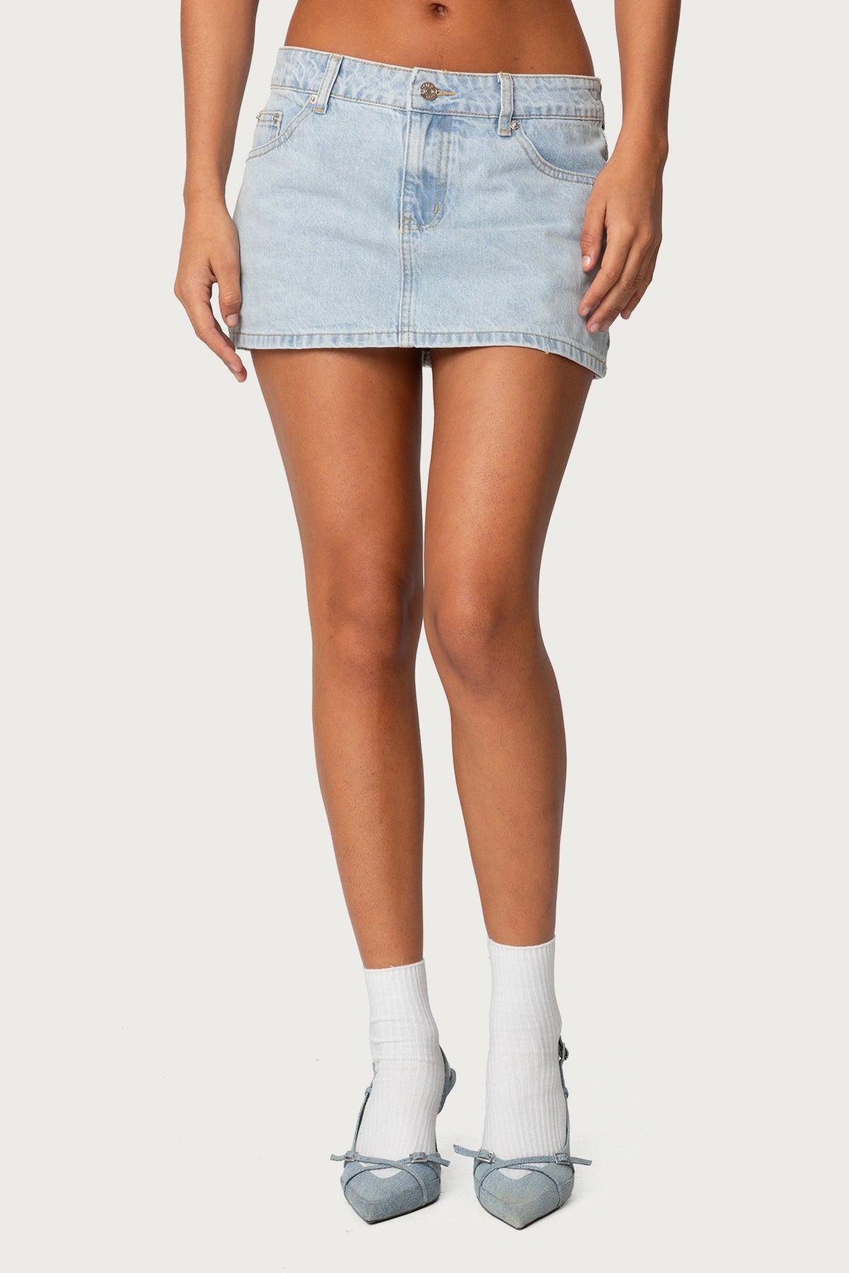 Chiara Denim Micro Skirt Product Image