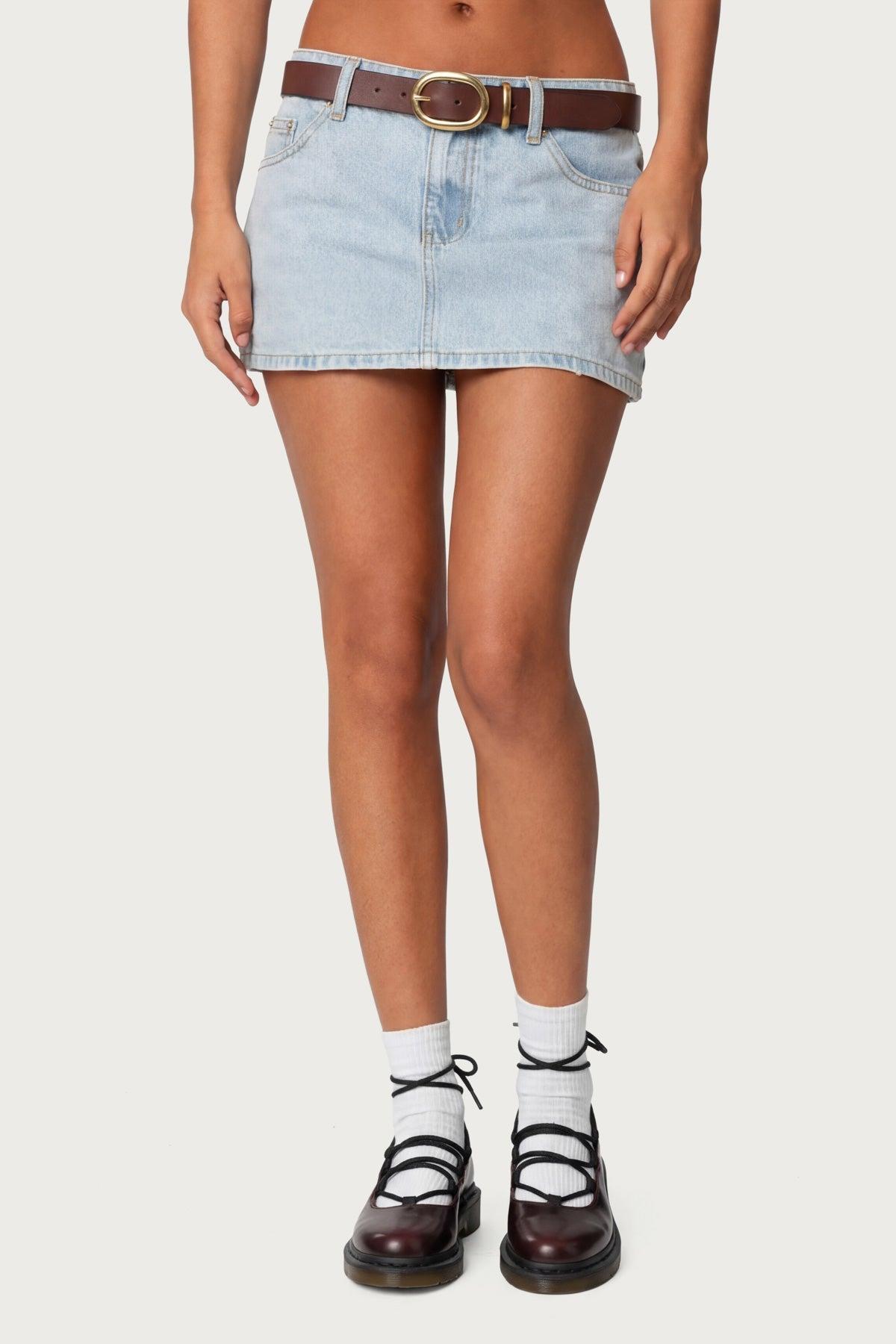 Chiara Denim Micro Skirt Product Image