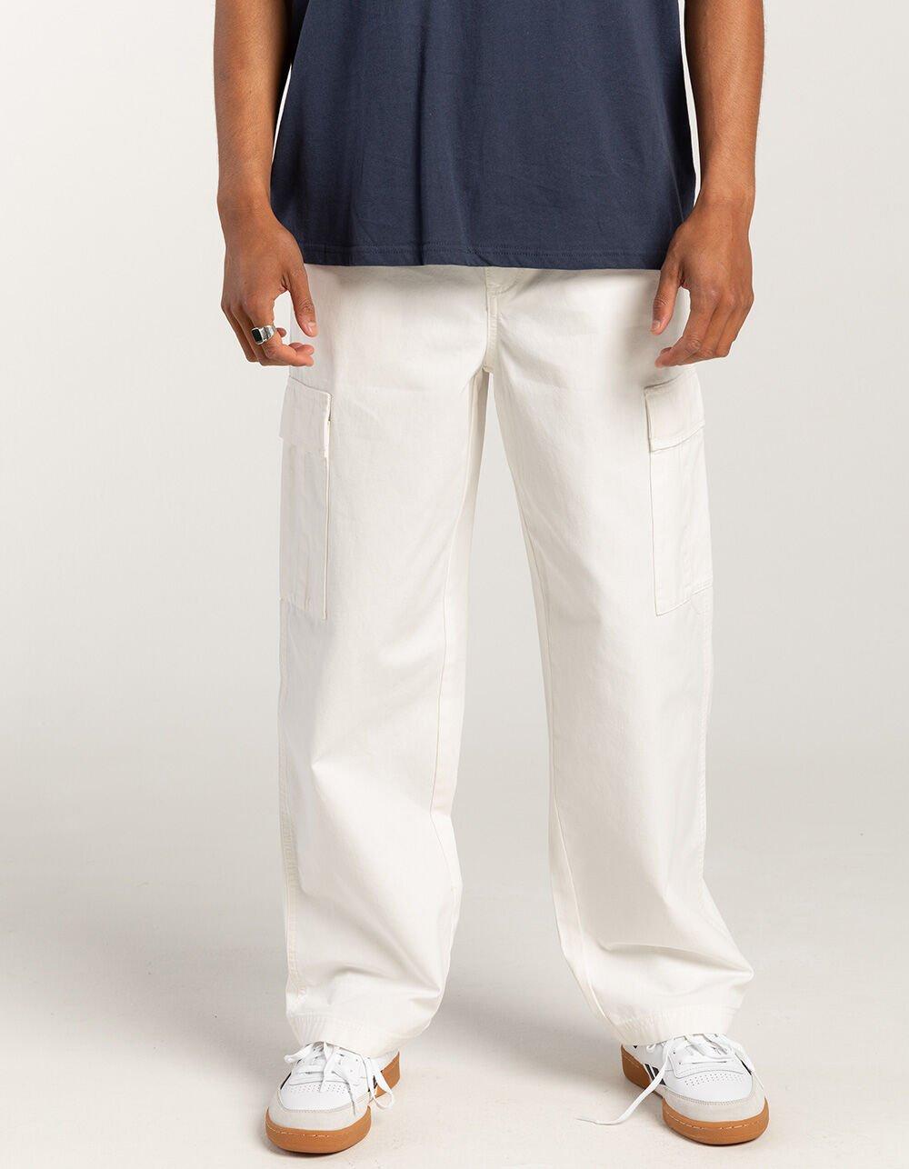 RSQ Mens Loose Cargo Pants - OFF WHITE Product Image
