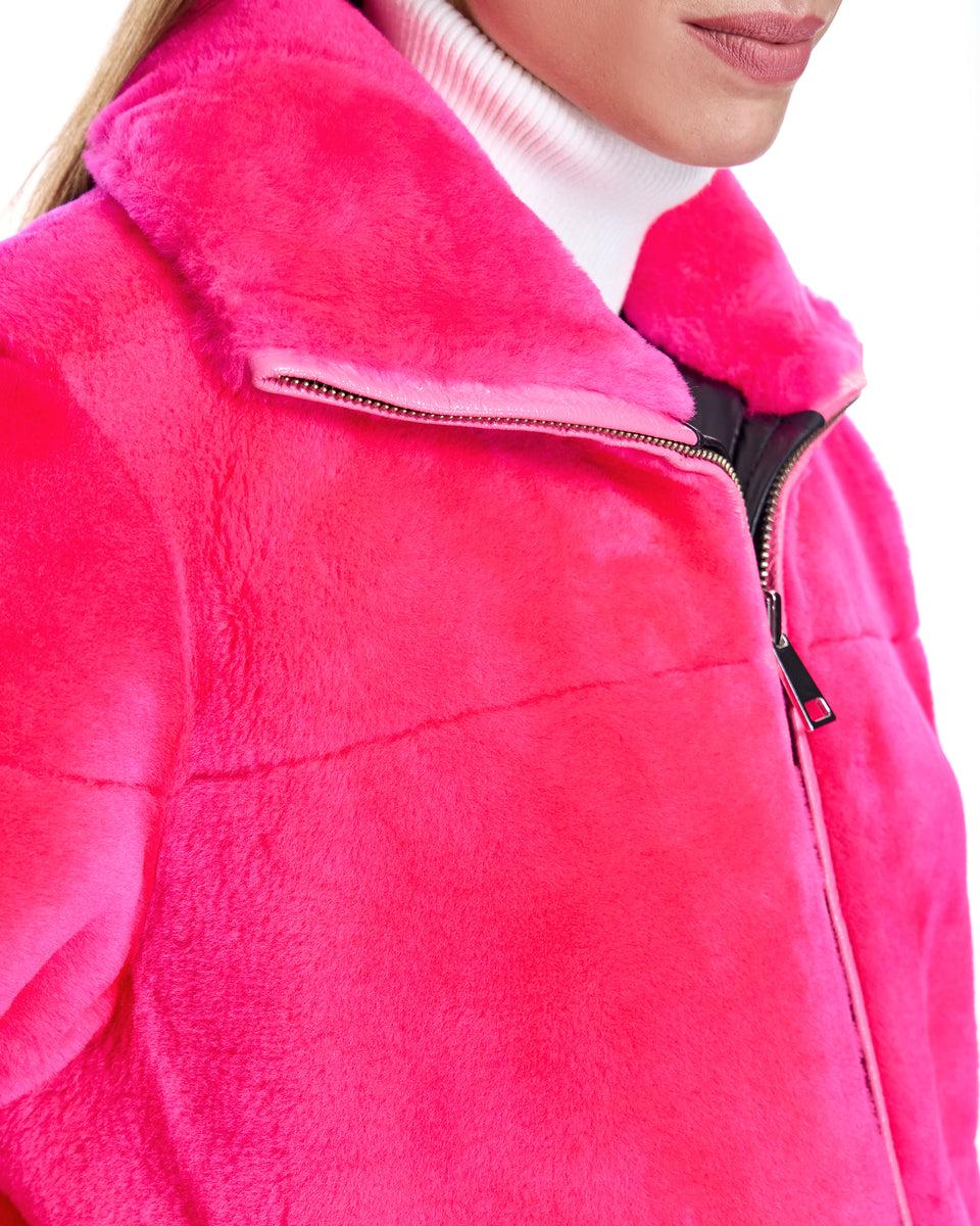 Maximilian  Julia & Stella Shearling Jacket Reversible to Nylon Product Image
