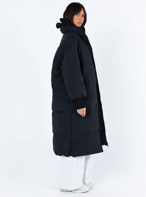 Abe Longline Puffer Jacket Black Product Image