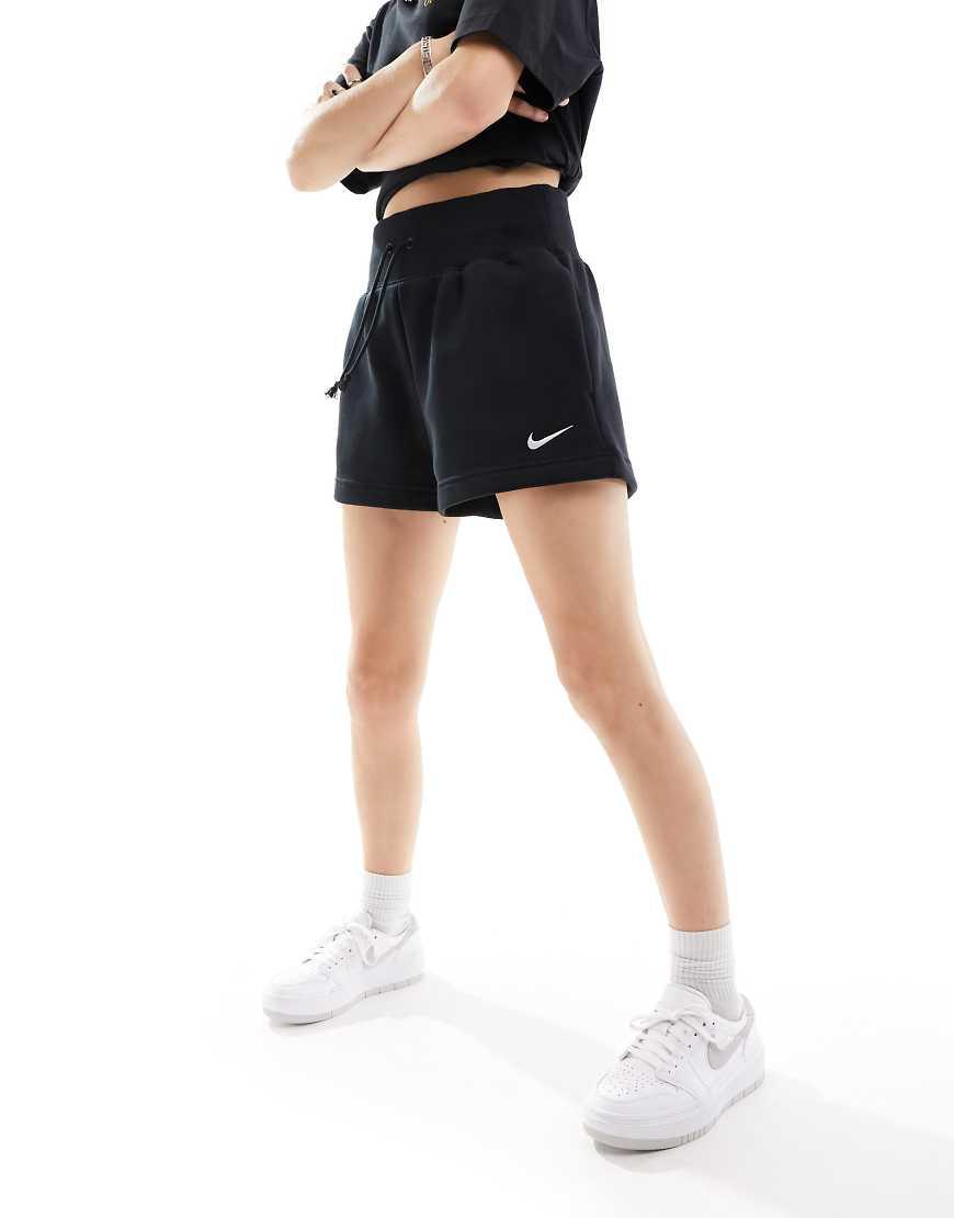 Nike Womens Nike Fleece HR Shorts - Womens Black/Sail Product Image
