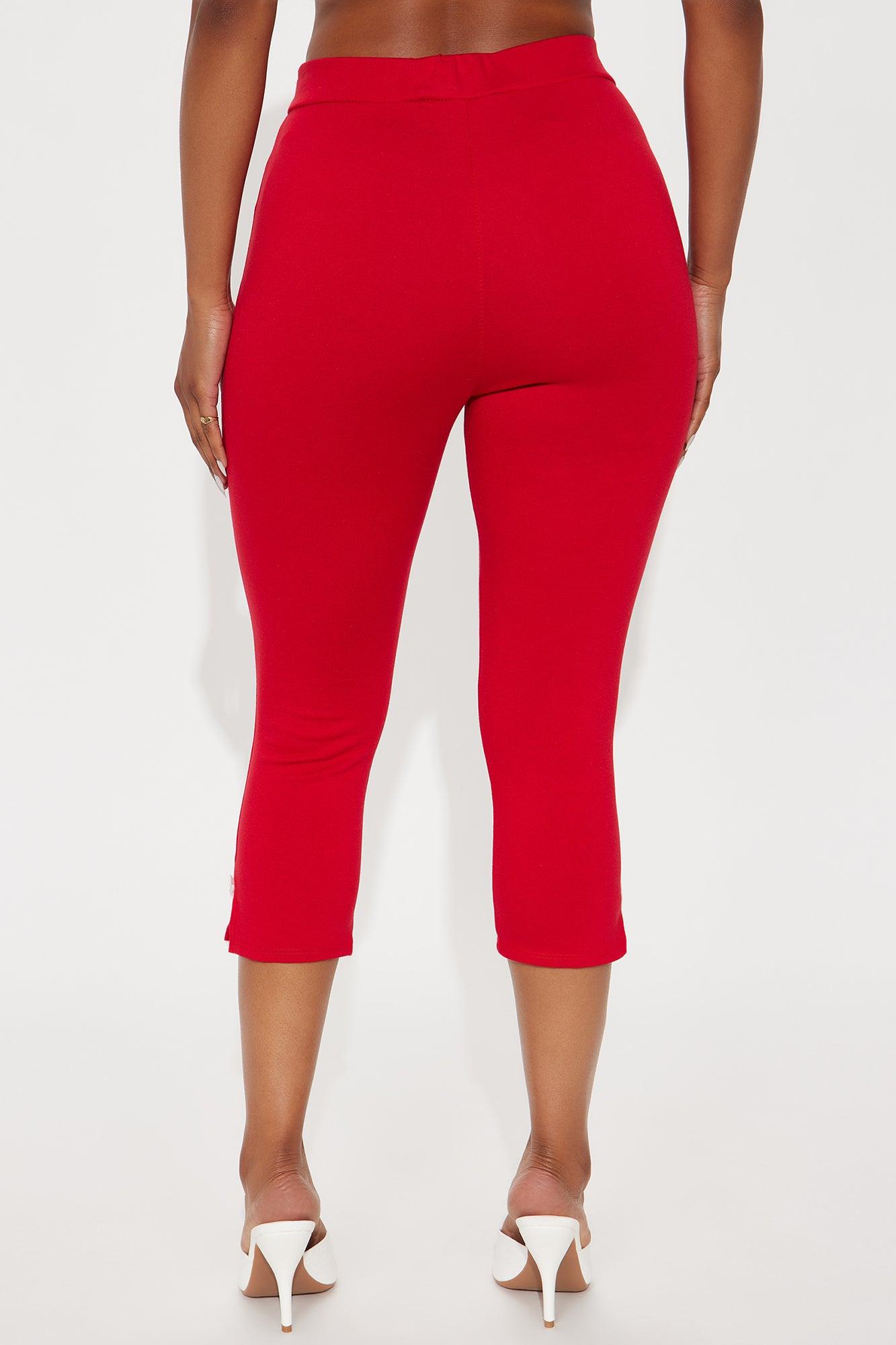 Take A Bow Capri Legging - Red Female Product Image